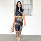 Sofia Dress - Black Palm