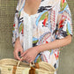 Blake Long Kimono - Beige Bloom