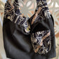 Peace Cotton Batik Bag - Black Brown Floral