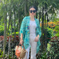 Cotton Batik Kimono- Tiffany Blue