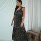 Zana Toga Maxi Dress - Alluring Black