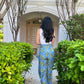 Tania Wrap Pants - Navy Tribal