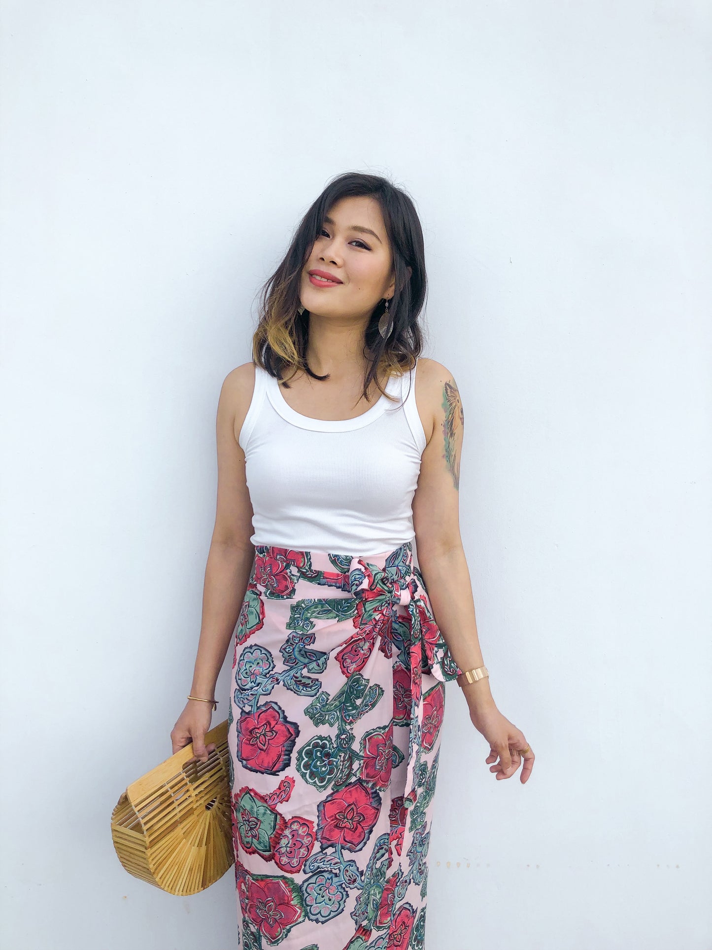 Ruth Wrap Skirt In Bohemian Pink [last piece]