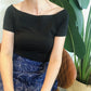 Bel Boat-Neck Top - Black