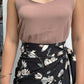 Naomi Wrap Skirt - Elegant Black Floral [LAST PIECE]