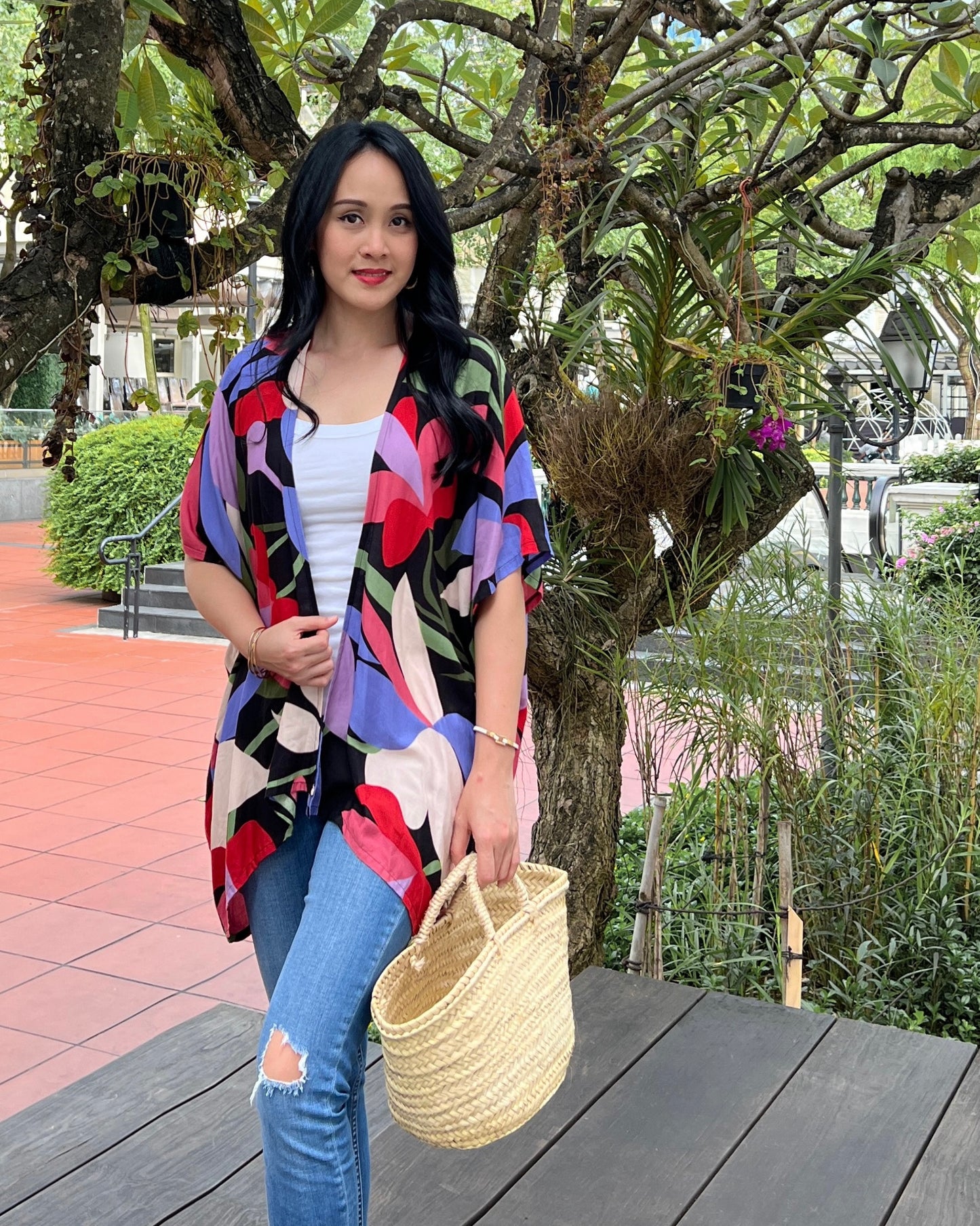 Kyla Kimono - Black Garden