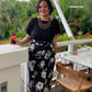 Jainee Plus Size Wrap Skirt In Floral Brown [LAST PIECE]