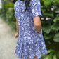 Elise Shirt Dress - Blue/White