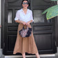 Joy Cotton Batik Bag - Black Brown Floral