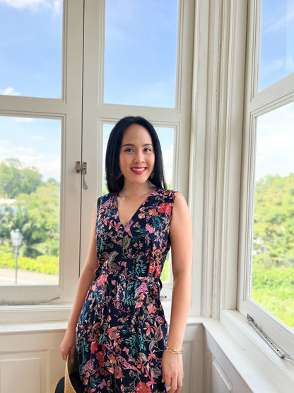 Mia Jumpsuit - Navy/Pink