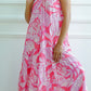 Enza Halter Neck Maxi Dress - Pink Bali