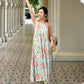 Enza Halter Neck Maxi Dress - Floral Pastel