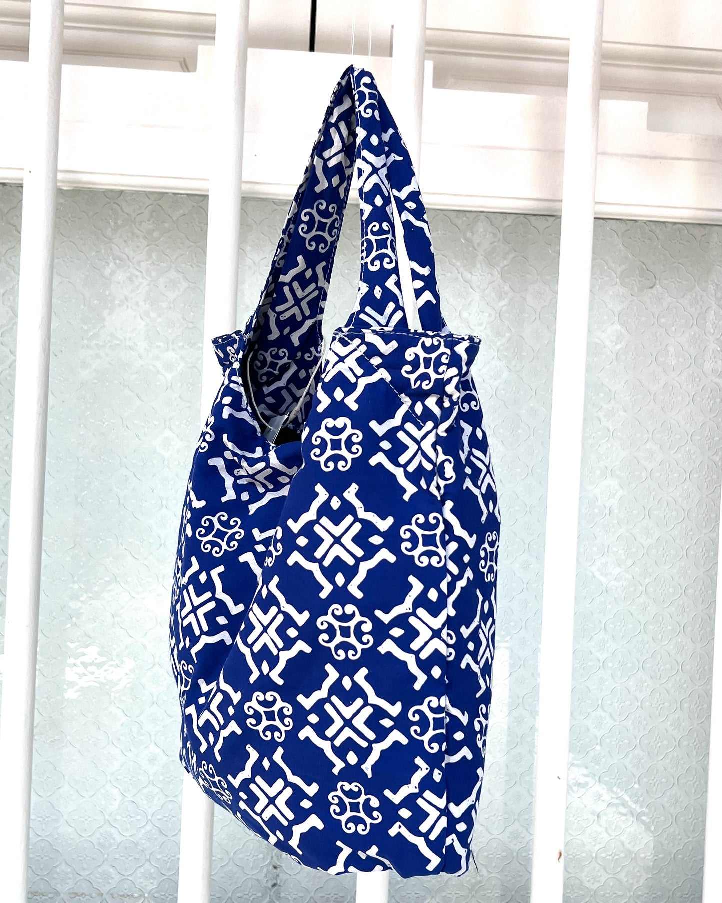 Peace Cotton Batik Bag - Tribal Blue