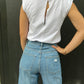 Rae Tee With Back Keyhole Details - White