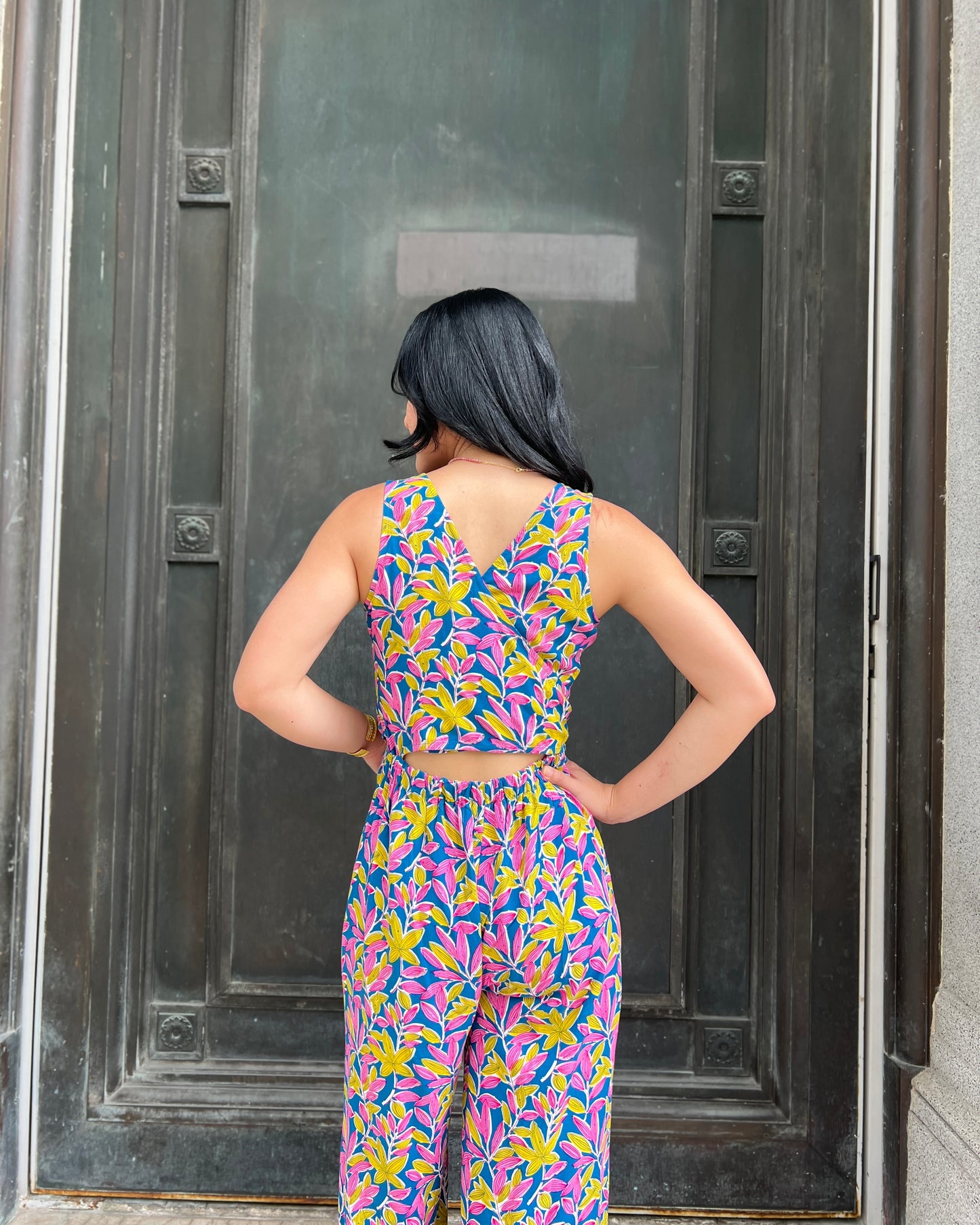 Kali Jumpsuit - Pink / Yellow