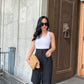Zoe Back Asymmetrical Tank Top - White