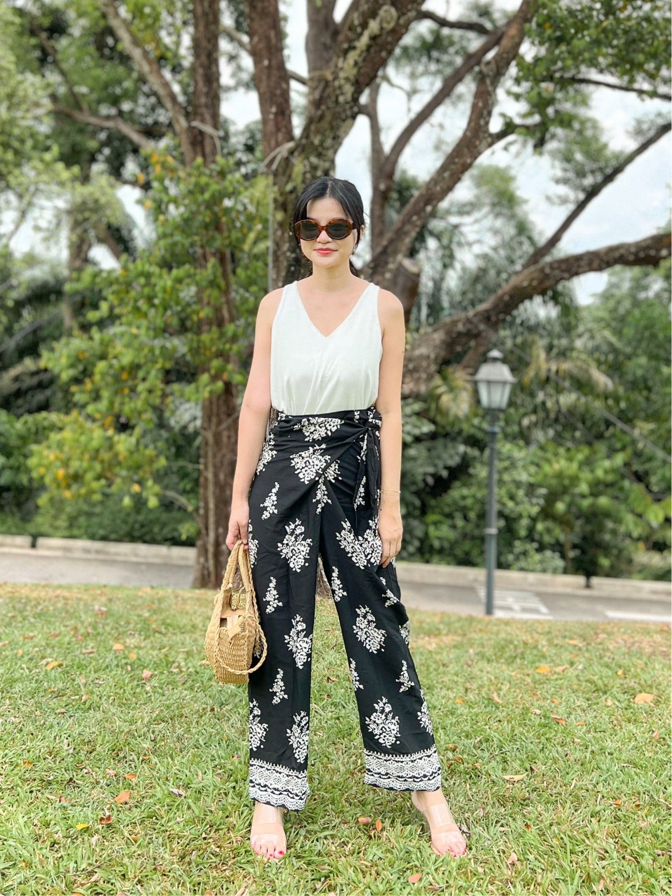 Tania Wrap Pants - Black Bohemian