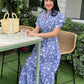 Debra Maxi Dress - Blue/White