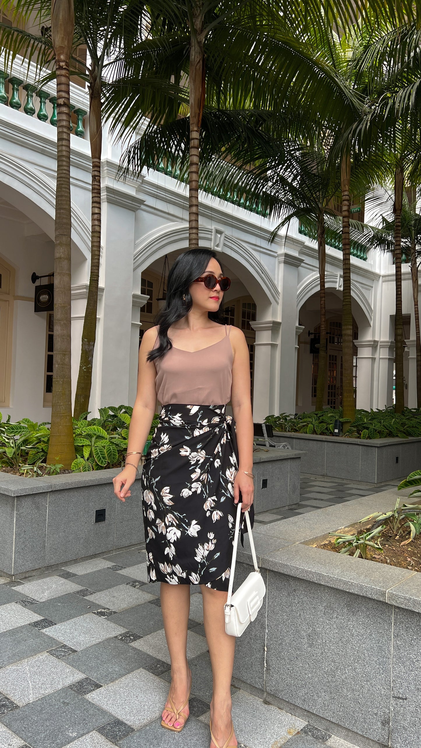 Naomi Wrap Skirt - Elegant Black Floral [LAST PIECE]