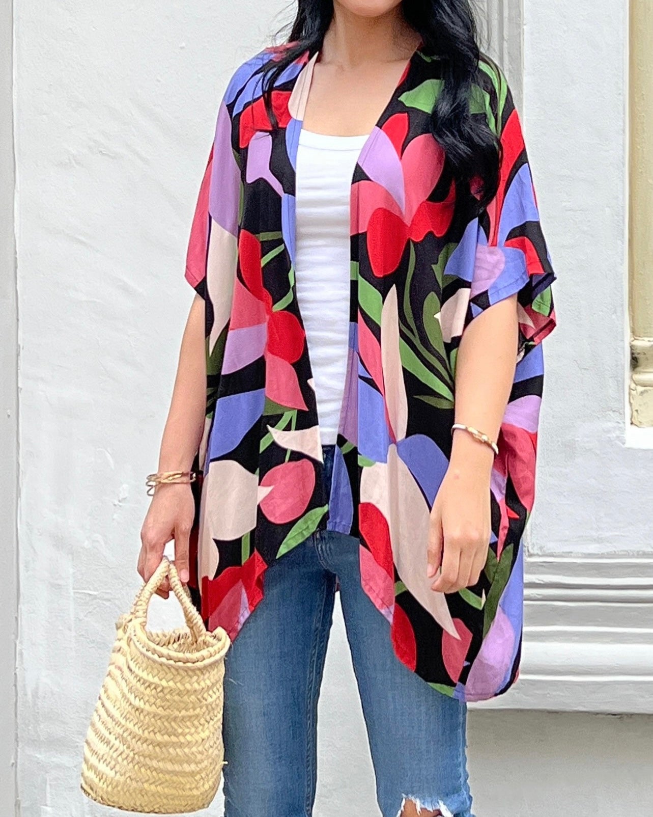 Kyla Kimono - Black Garden