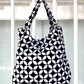 Peace Cotton Batik Bag - Black White Geometric