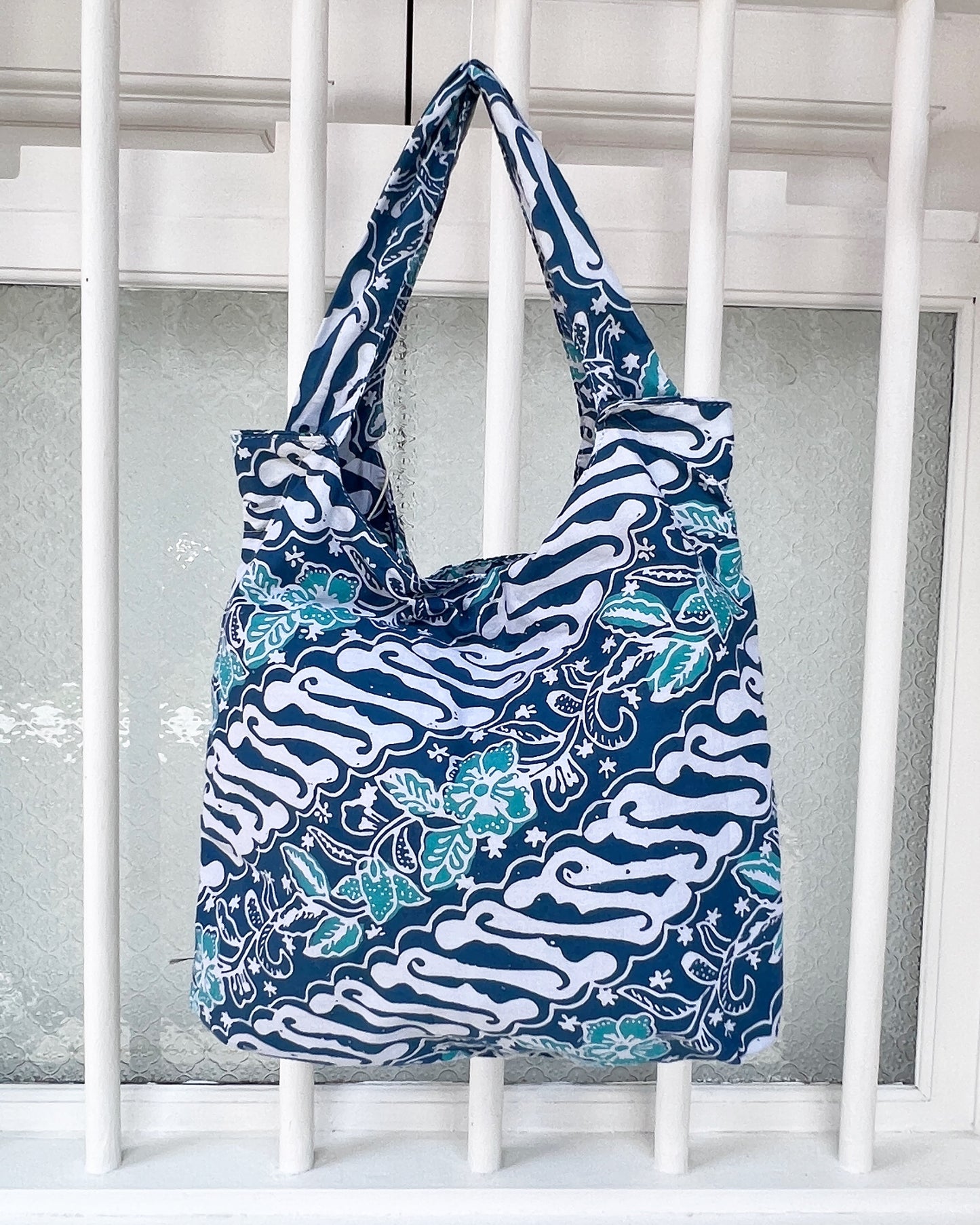 Peace Cotton Batik Bag - Spring Turquoise