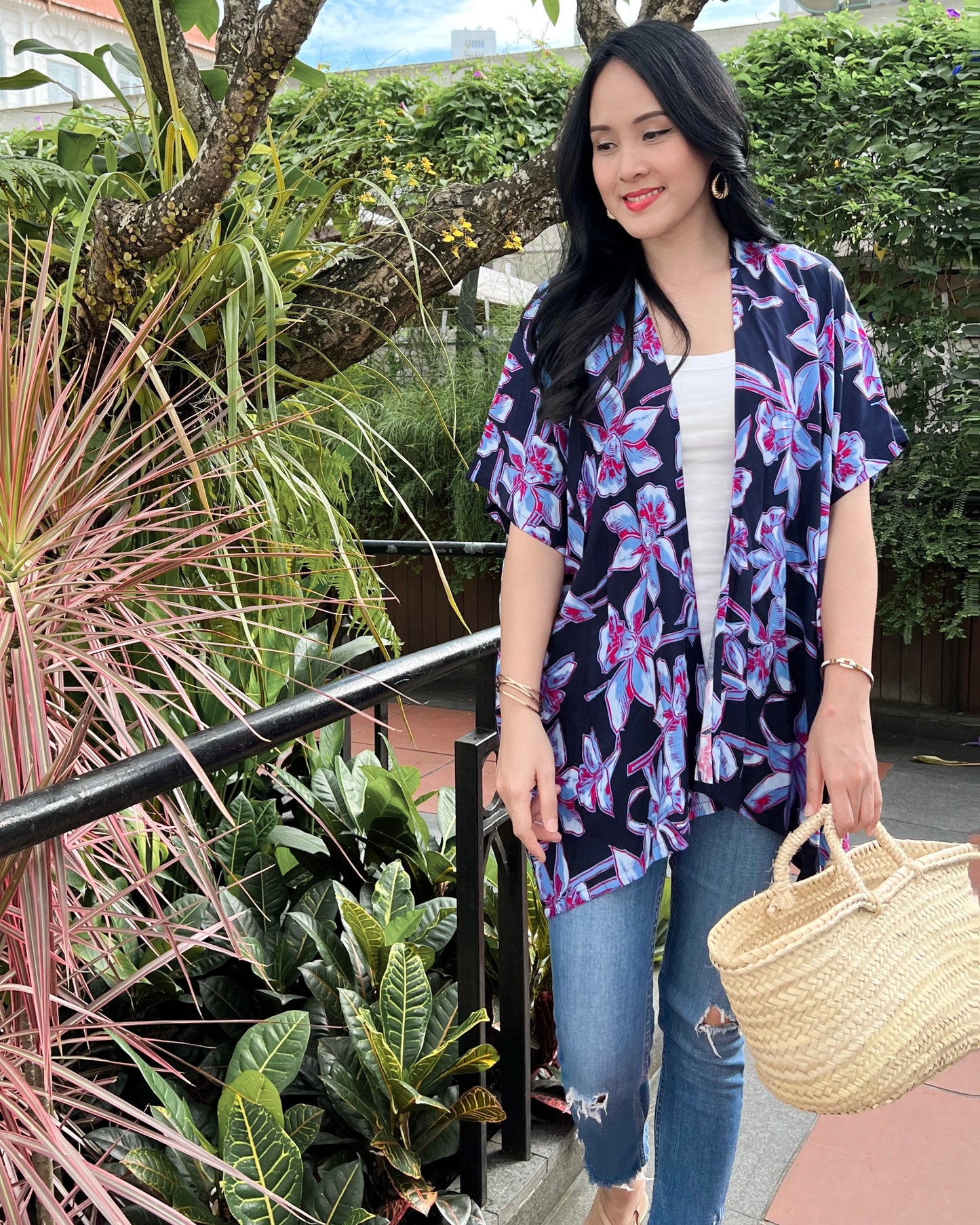 Kyla Kimono - Purple Bloom