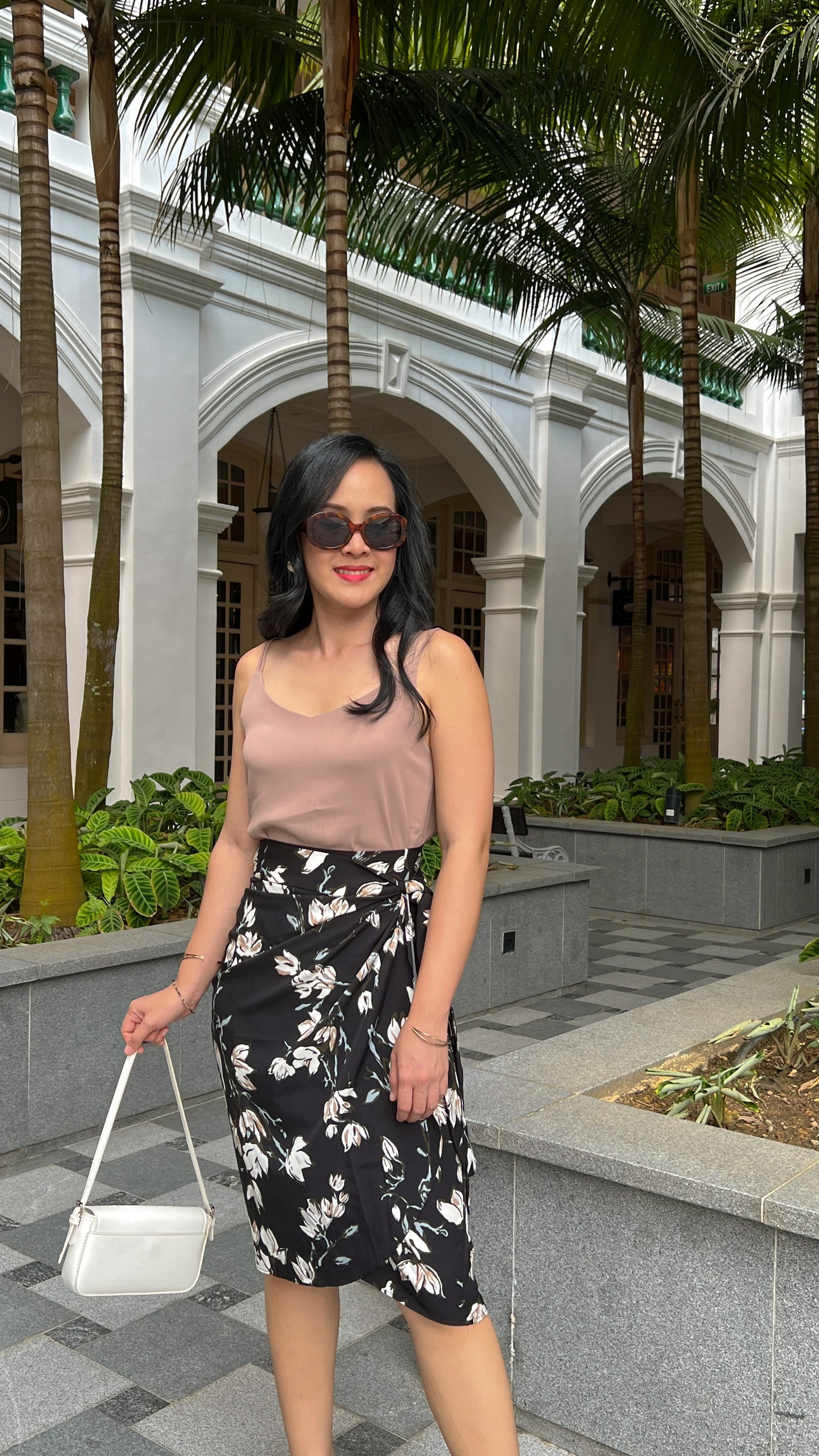 Naomi Wrap Skirt - Elegant Black Floral [LAST PIECE]