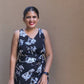 Jainee Plus Size Wrap Skirt In Hibiscus Black