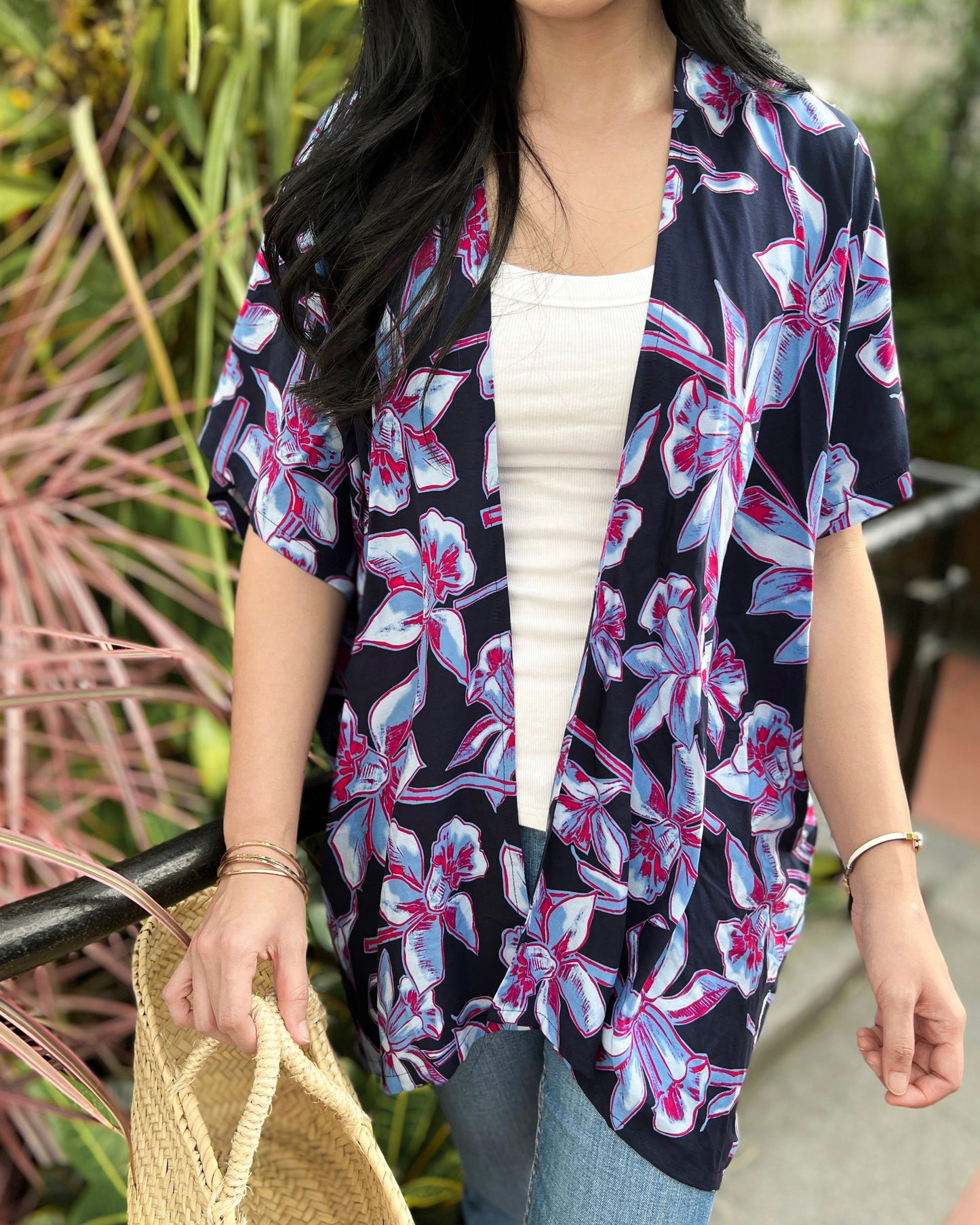 Kyla Kimono - Purple Bloom