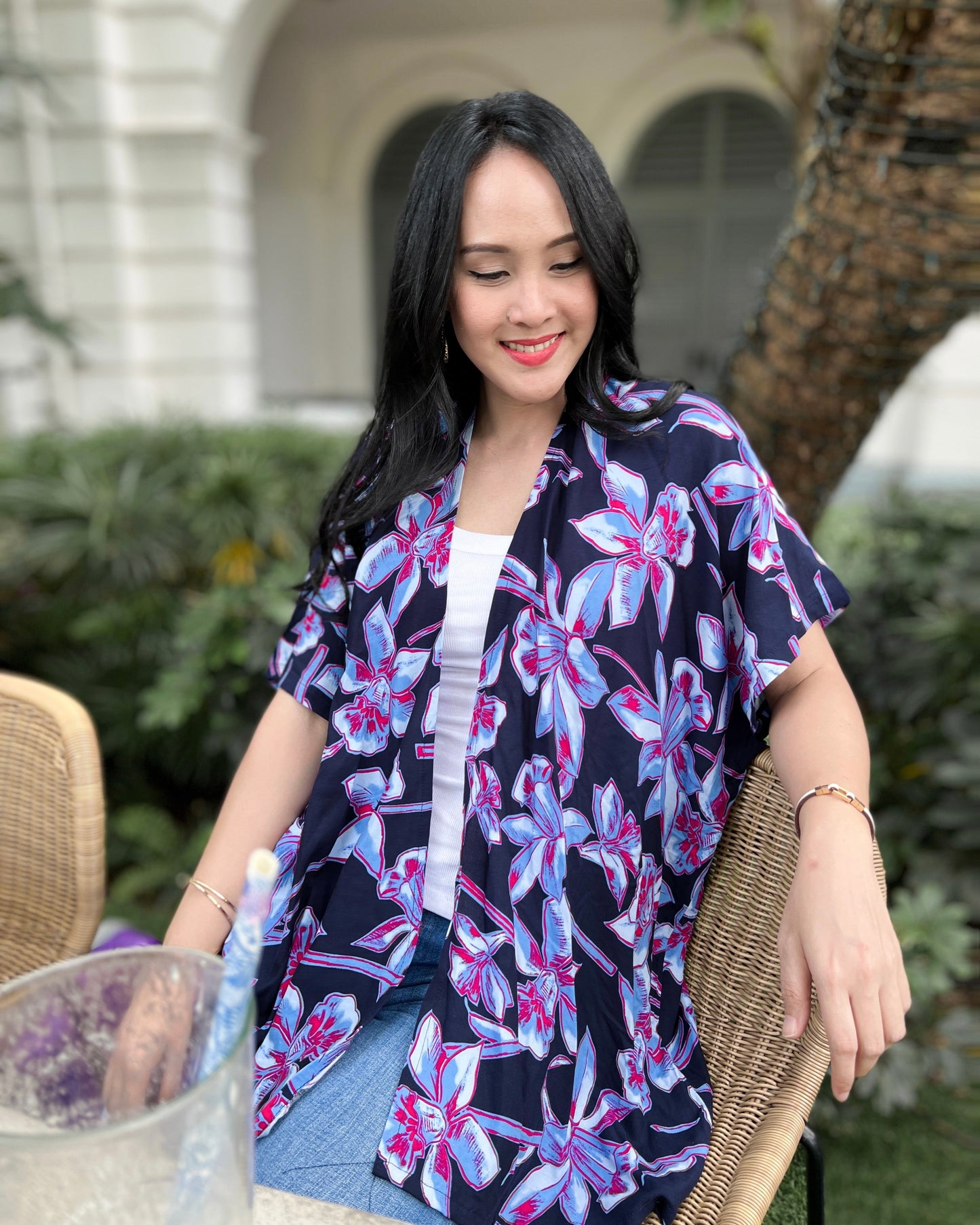 Kyla Kimono - Purple Bloom