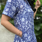 Elise Shirt Dress - Blue/White