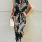 Sofia Dress - Black Palm