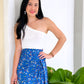 Naomi Wrap Skirt - Blue Garden