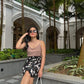 Naomi Wrap Skirt - Elegant Black Floral [LAST PIECE]