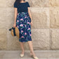 Bel Boat-Neck Top - Navy