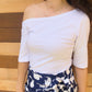 Amber Asymmetrical Top - White