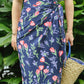 Naomi Wrap Skirt - Navy Bloom
