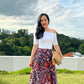 Suzie Batik A-line Skirt - Pink/Purple