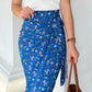 Naomi Wrap Skirt - Blue Garden