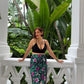 Jainee Plus Size Wrap Skirt In Garden Black