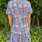 Elise Shirt Dress - Blue/Orange
