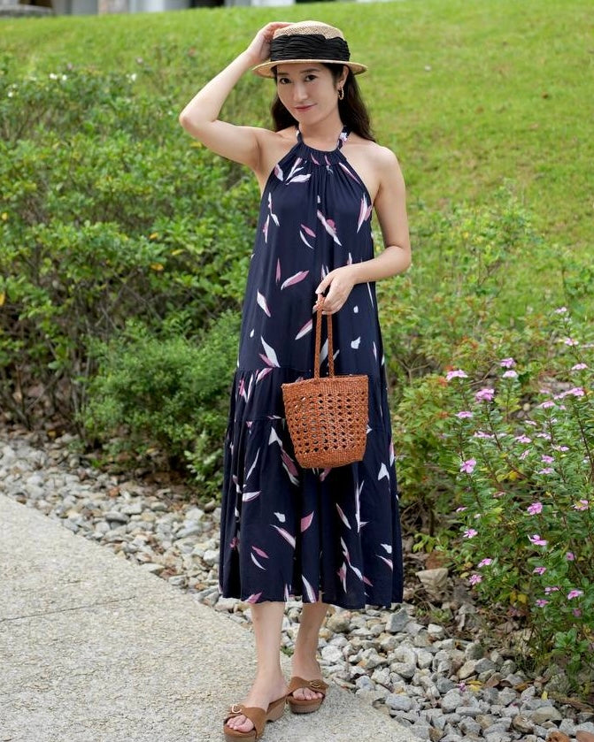Summer halter neck maxi dress Clearance
