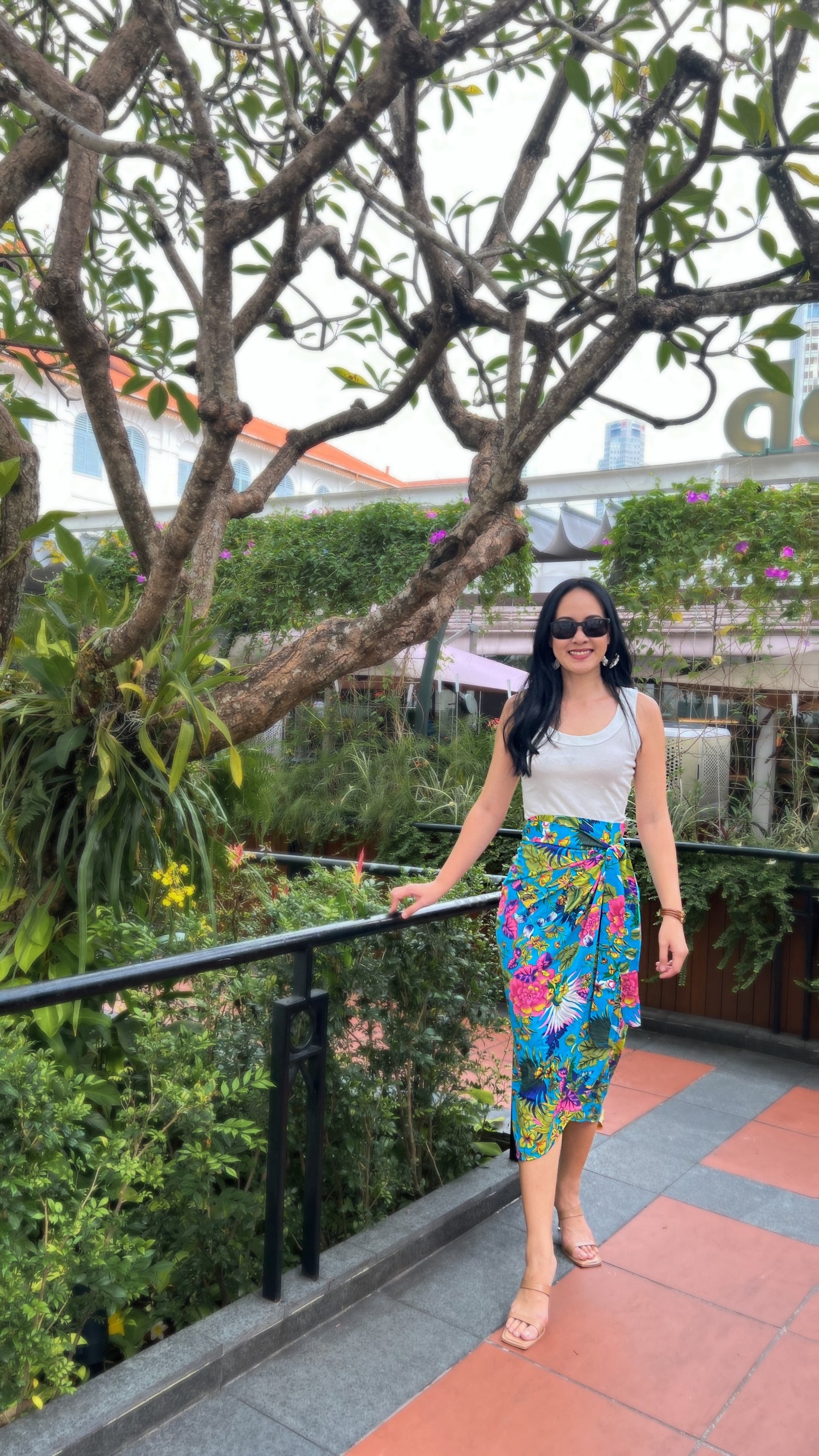 Ruth Wrap Skirt In Blue Salsa