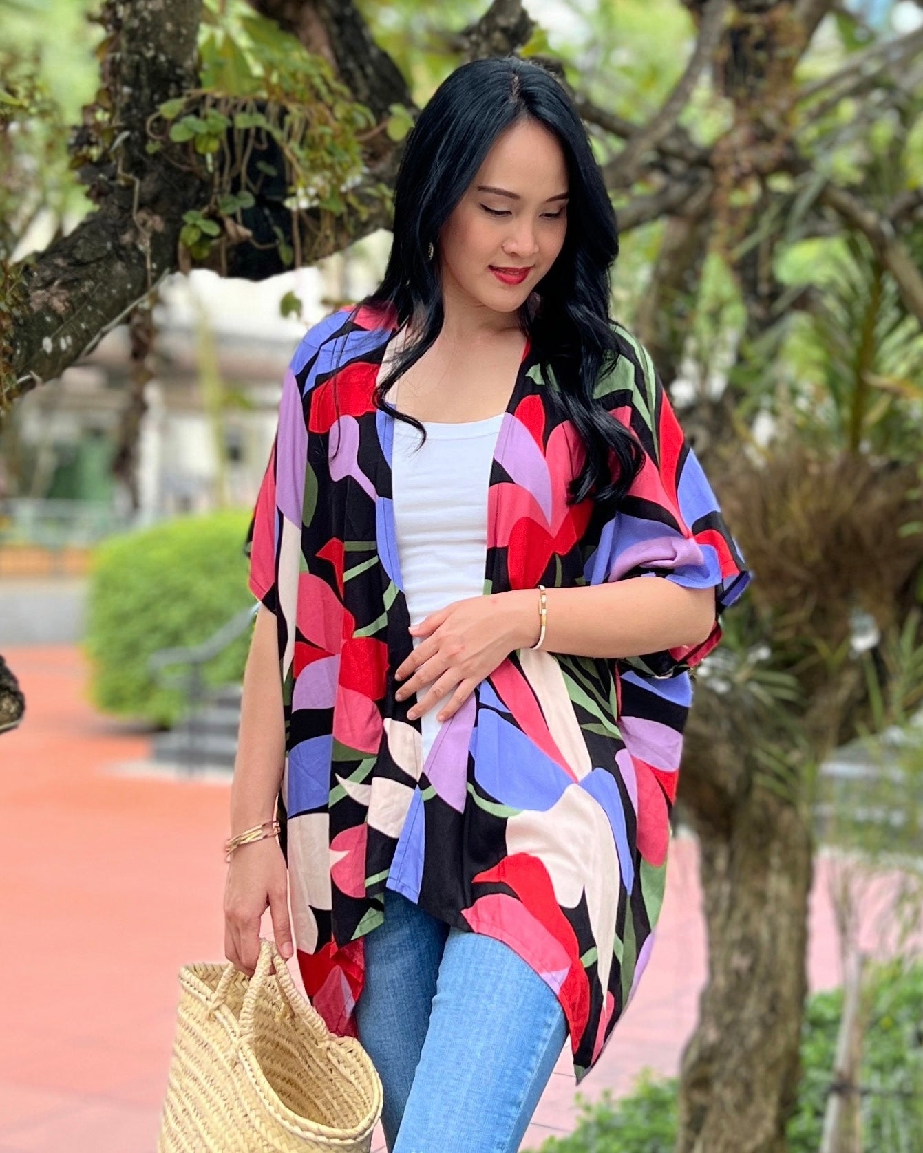 Kyla Kimono - Black Garden