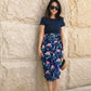 Bel Boat-Neck Top - Navy