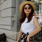 Naomi Wrap Skirt In Chocolate Poppy Print