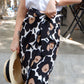 Naomi Wrap Skirt In Chocolate Poppy Print