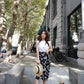Naomi Wrap Skirt In Chocolate Poppy Print